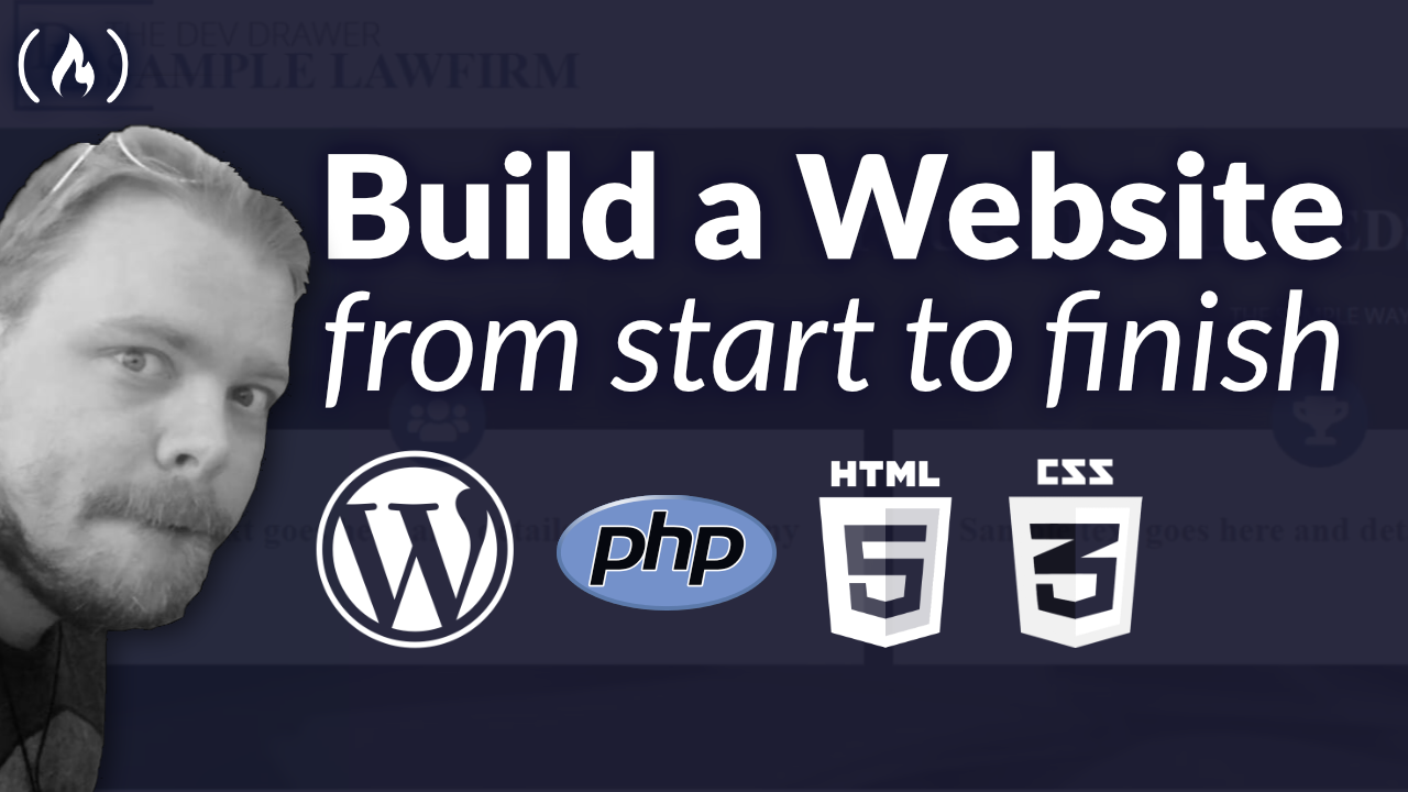 Como construir un sitio web de principio a fin: Curso gratuito de 5 horas de WordPress, PHP, HTML5 y CSS