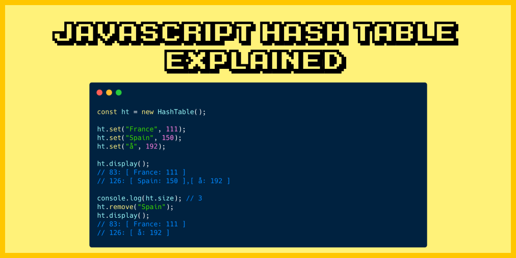 Tabla hash en Javascript: Hash de arreglo asociativo en JS