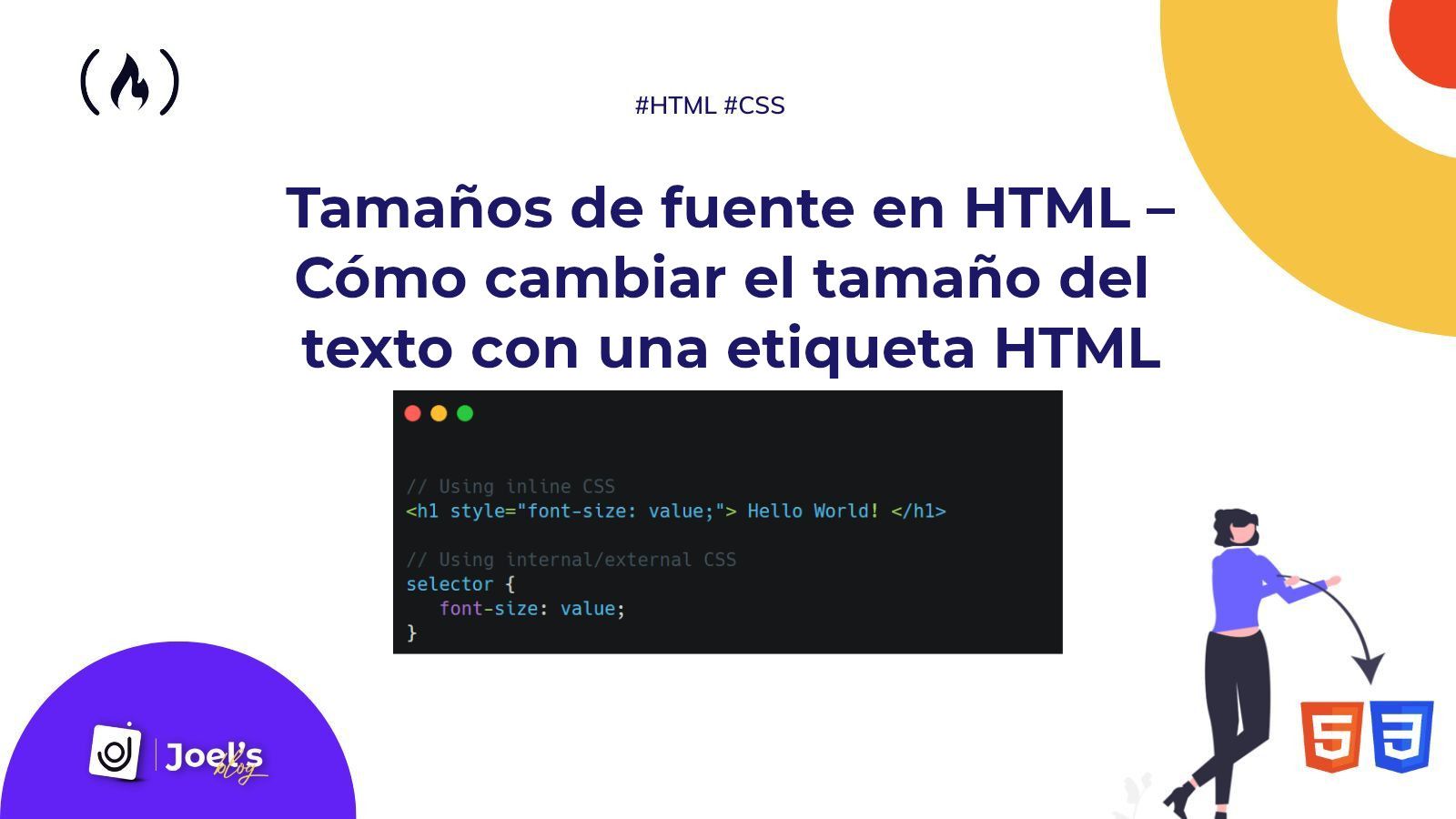 Tamaños de fuente en HTML – Cómo cambiar el tamaño del texto con una etiqueta HTML