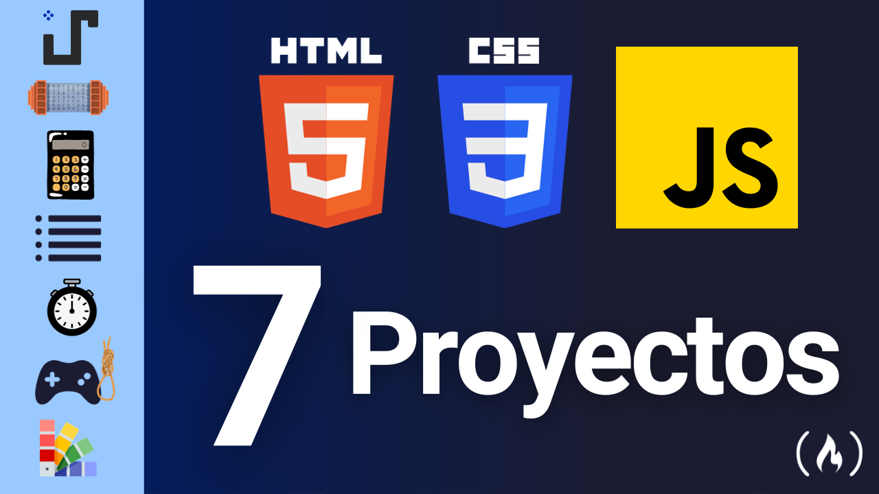 Practica HTML, CSS y JavaScript en español creando 7 proyectos