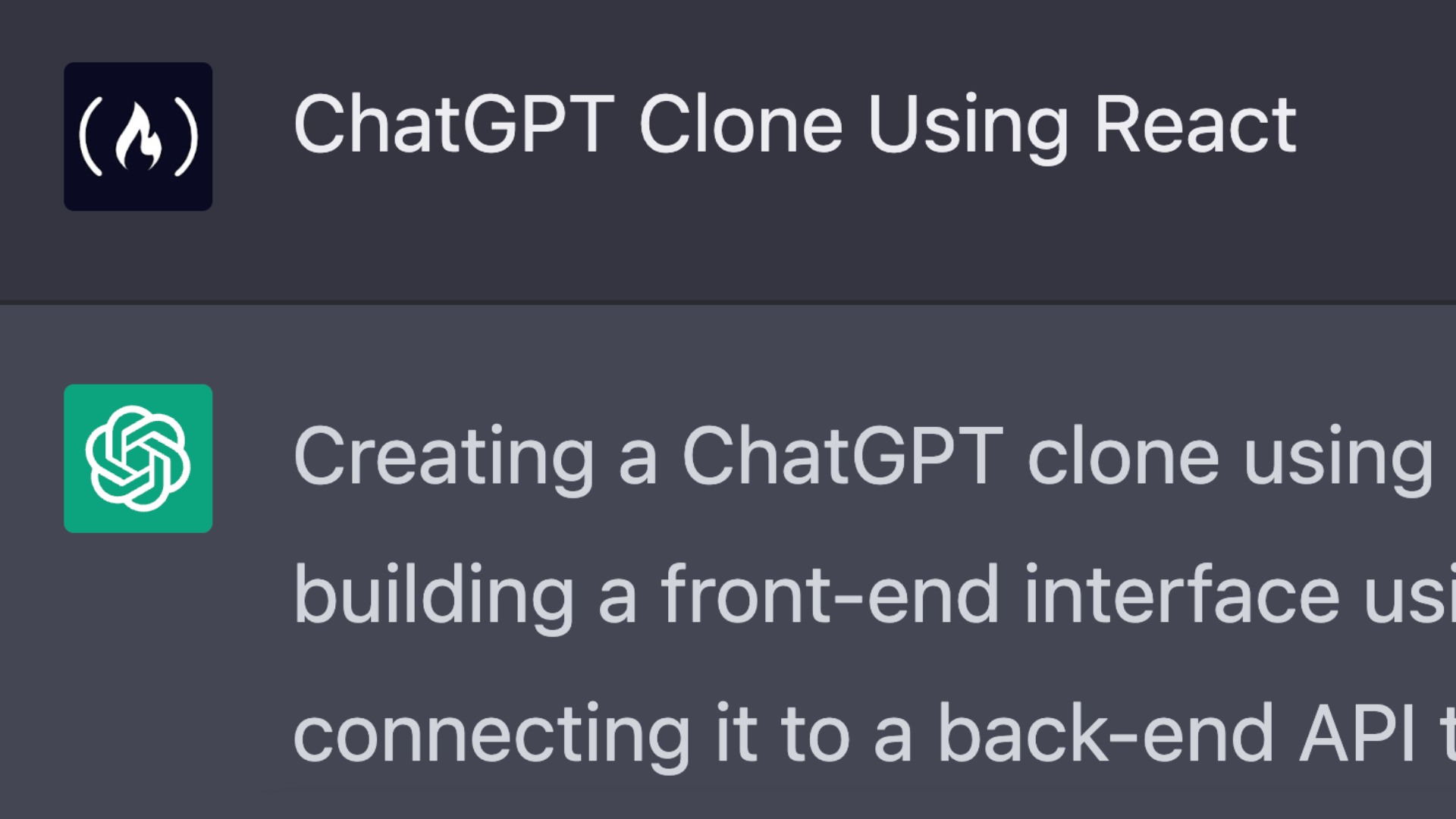 Curso ChatGPT React: Codifica tu propio clon de ChatGPT