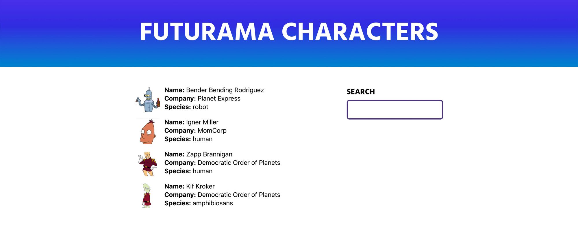 futurama-character-search-filtered-results