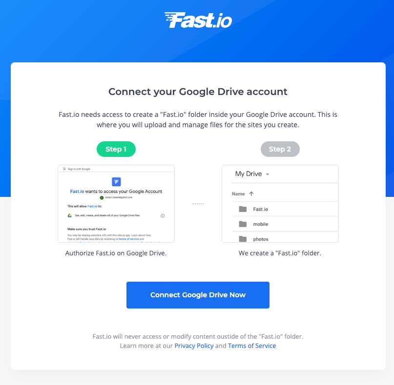 fast-io-connect-google-drive