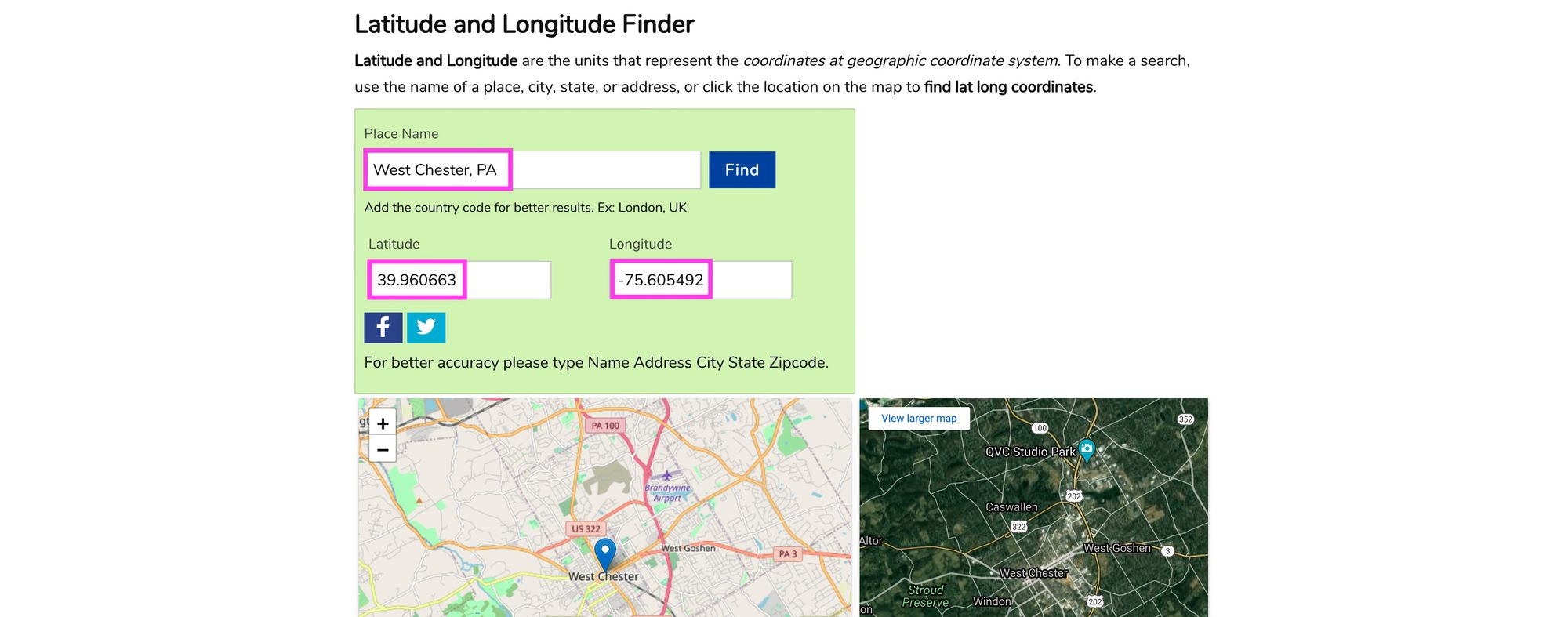 latitude-longitude-finder