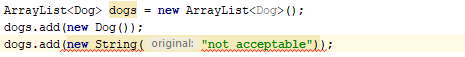 arraylist type checking