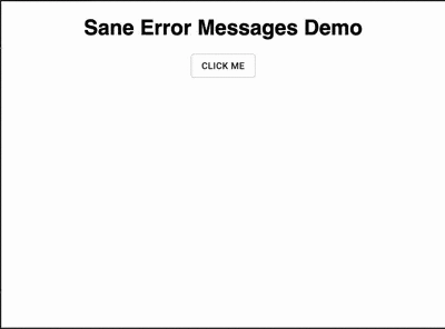 A gif of relevant error messages displaying on a code sandbox