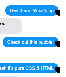 Css chat bubble 3 Steps