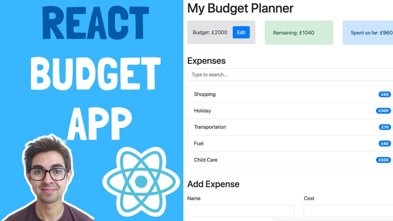 Build a React Budget Tracker App – Learn React & Context API with this Fun Project