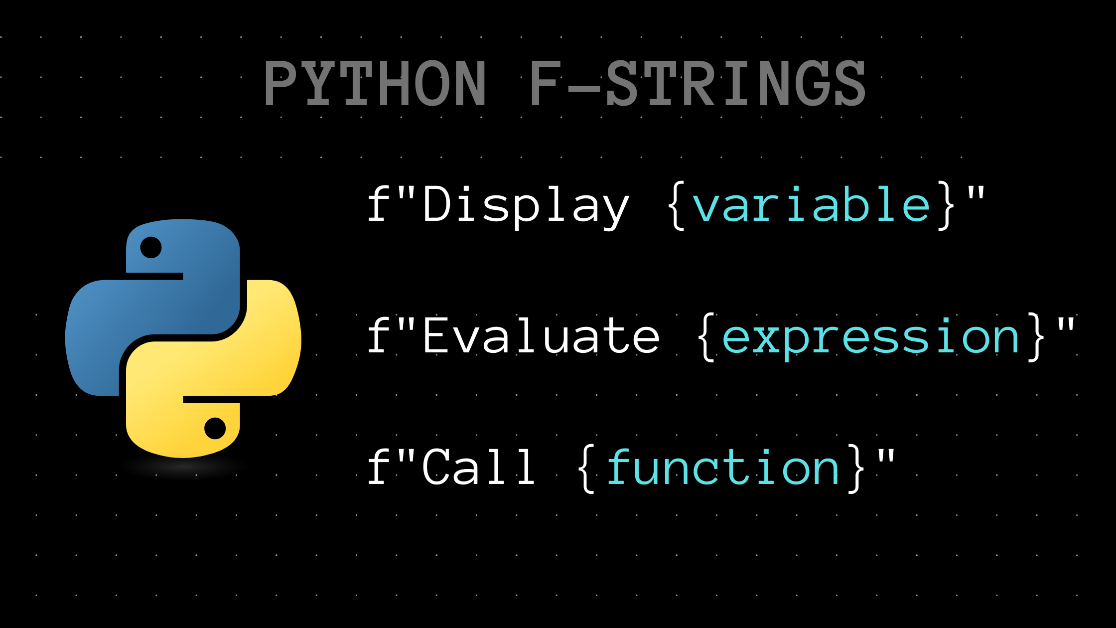 Hvor fint lige ud indvirkning Python f-String Tutorial – String Formatting in Python Explained with Code  Examples