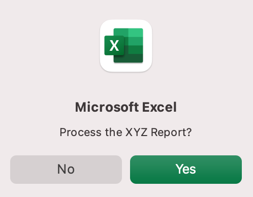 Process the XYZ report message example