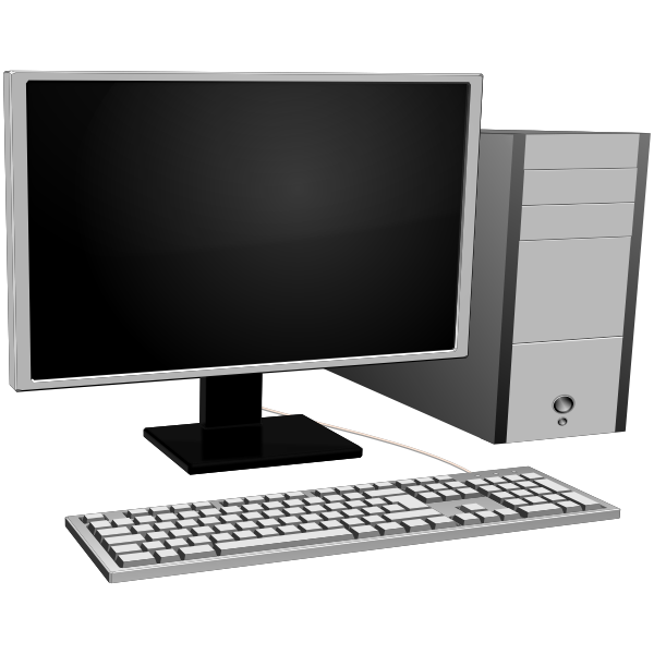 monitor-silver-with-keyboard-pc