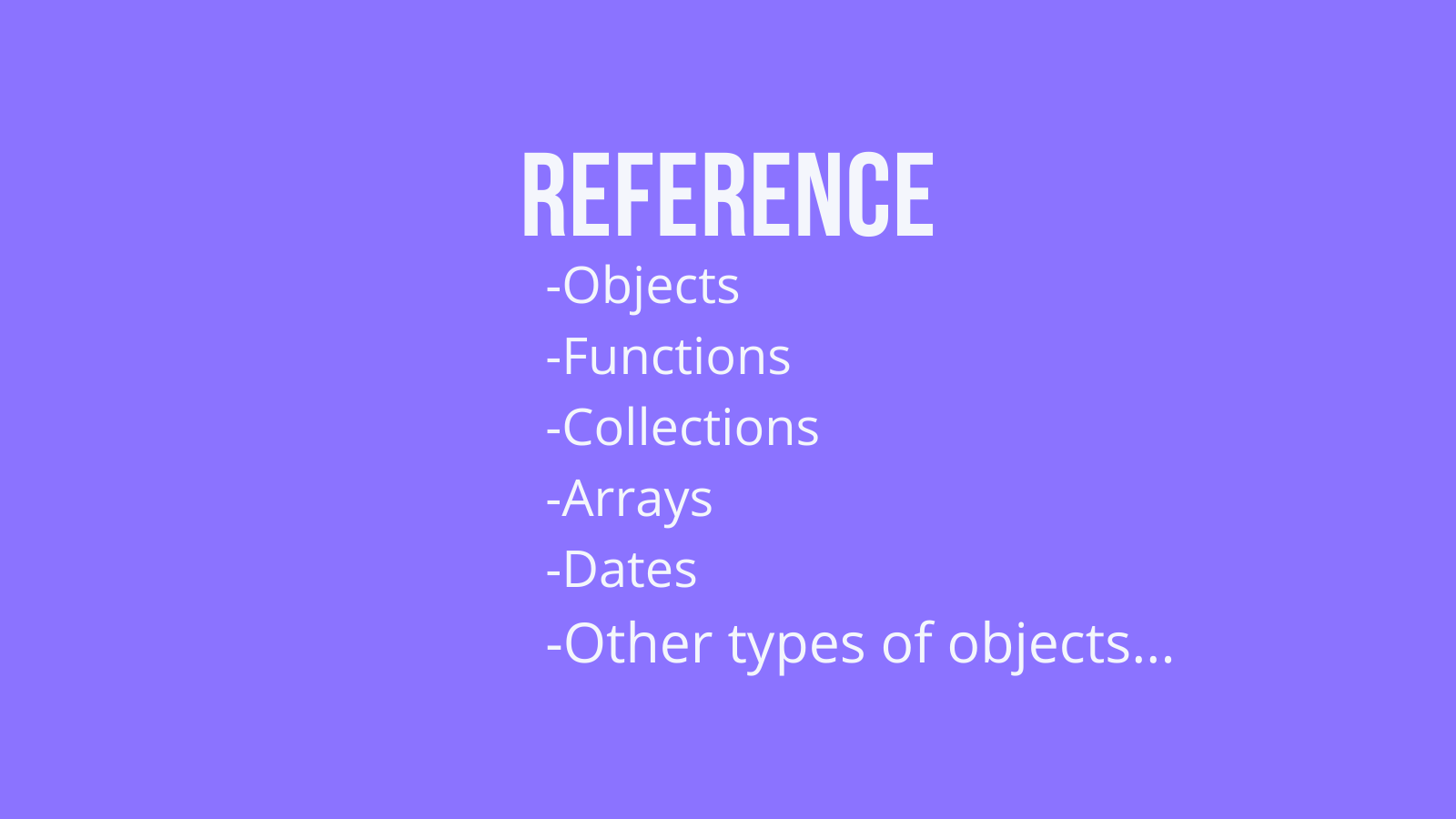 Reference data types