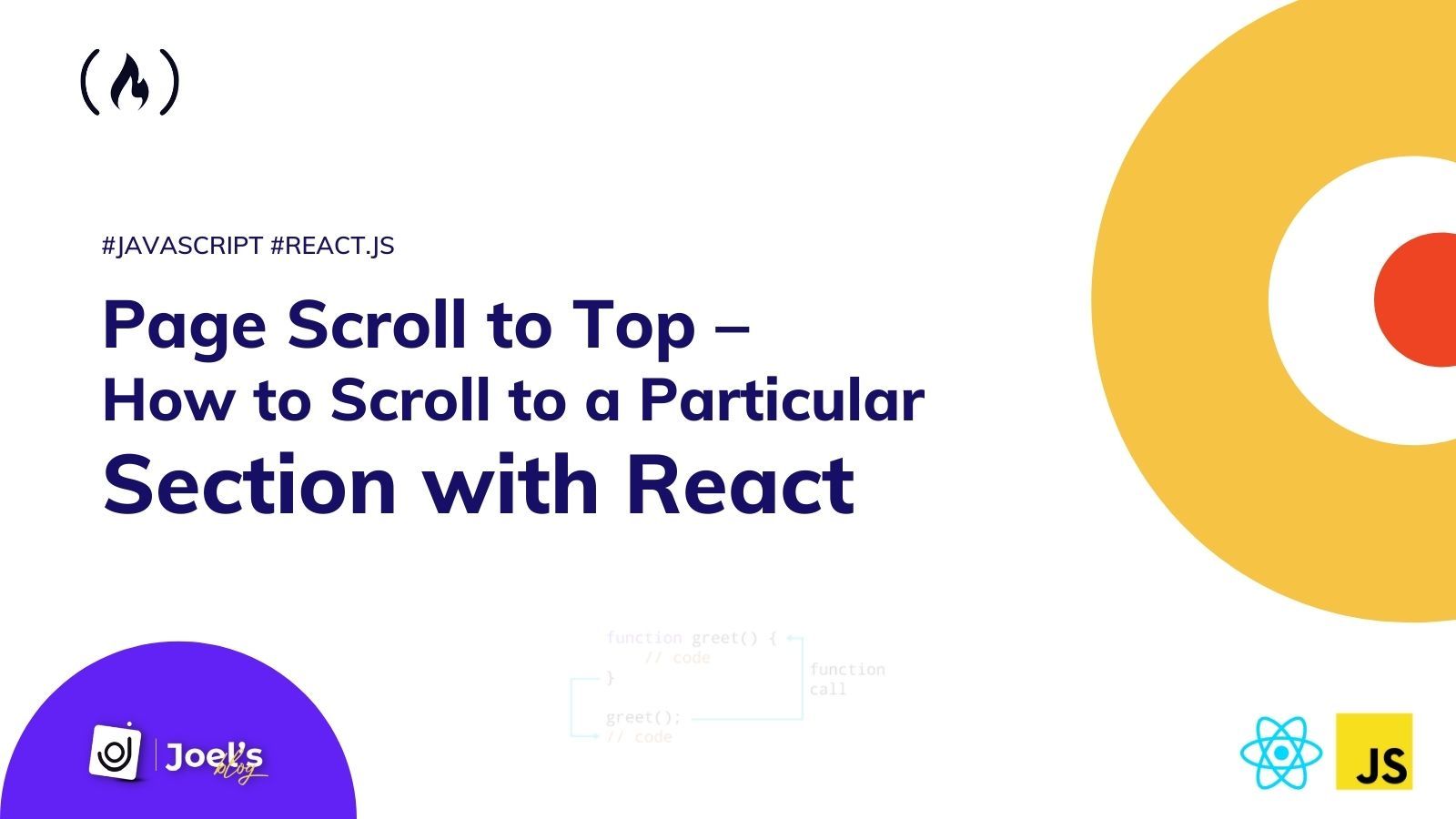 Page Scroll to Top – How to Scroll to a Particular Section with React