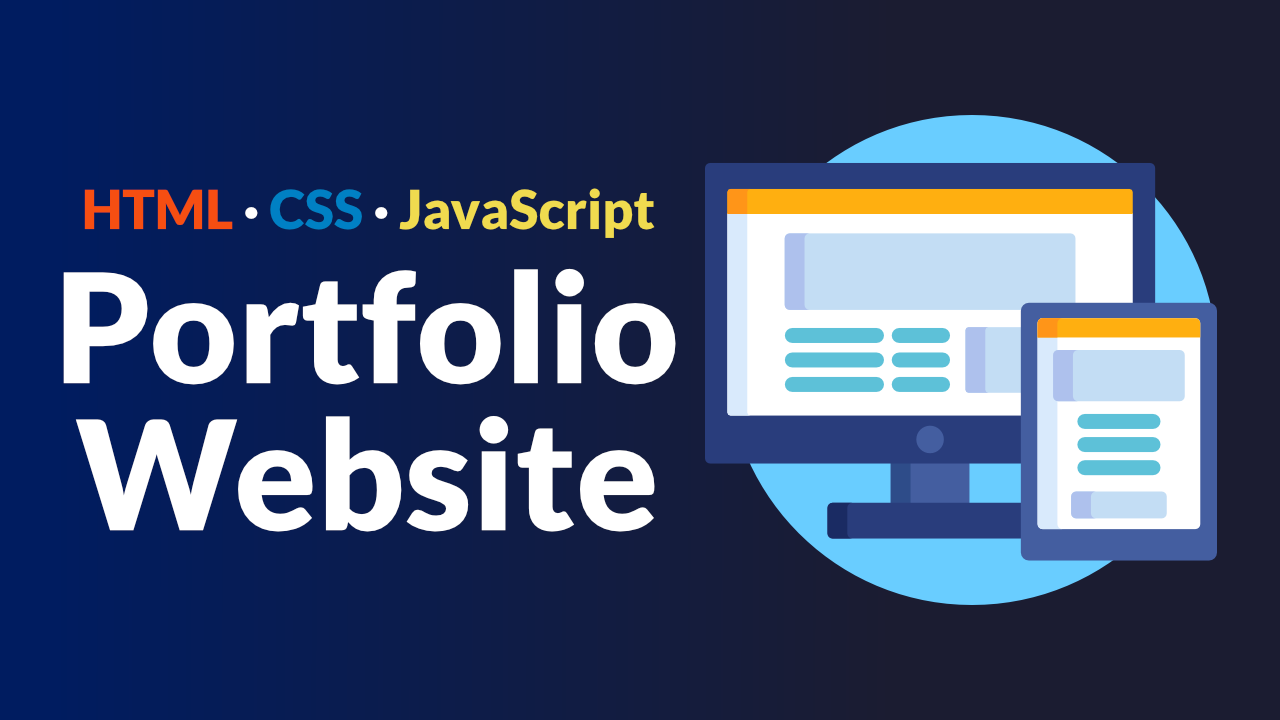 Create a Portfolio Website Using HTML, CSS, & JavaScript