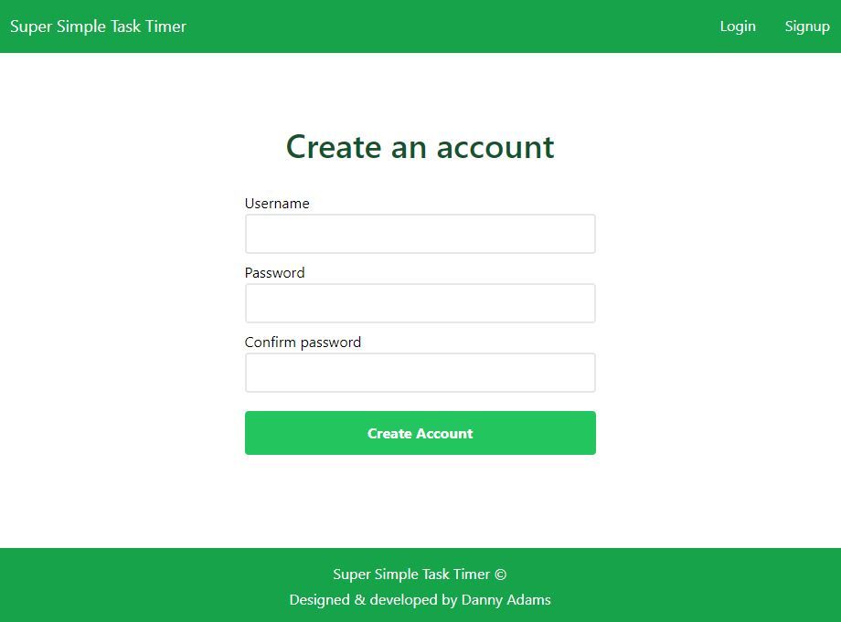 Signup page UI