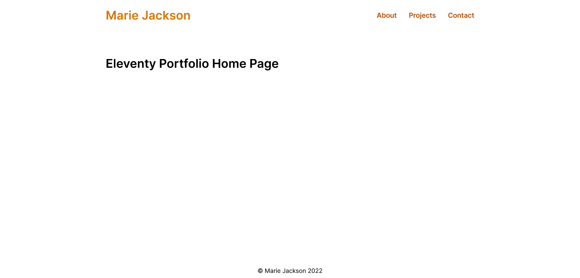 Homepage with styles applied