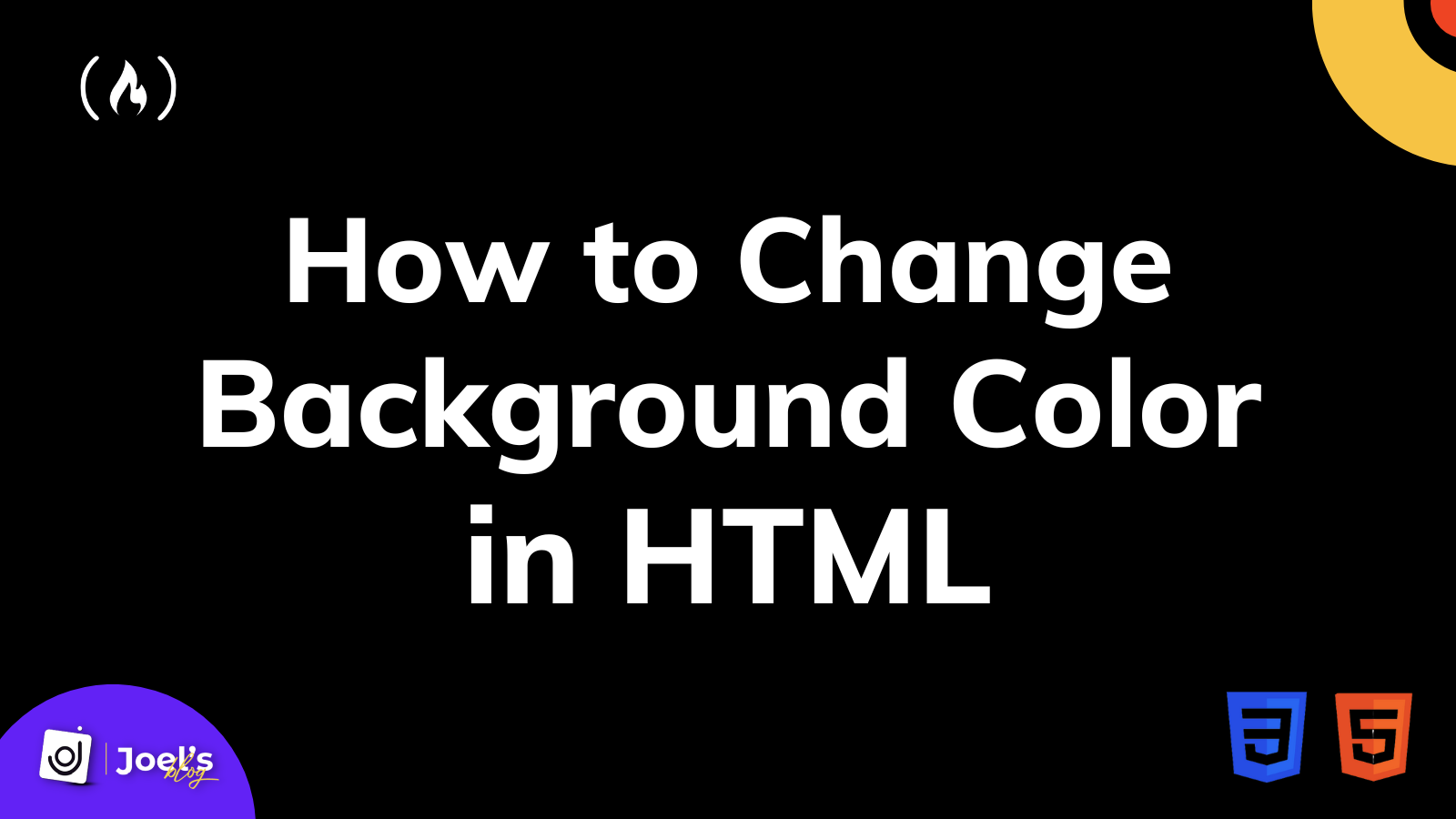 HTML Background Color – Change BG Color Tutorial