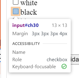 screenshot of inspected element: the input with an id