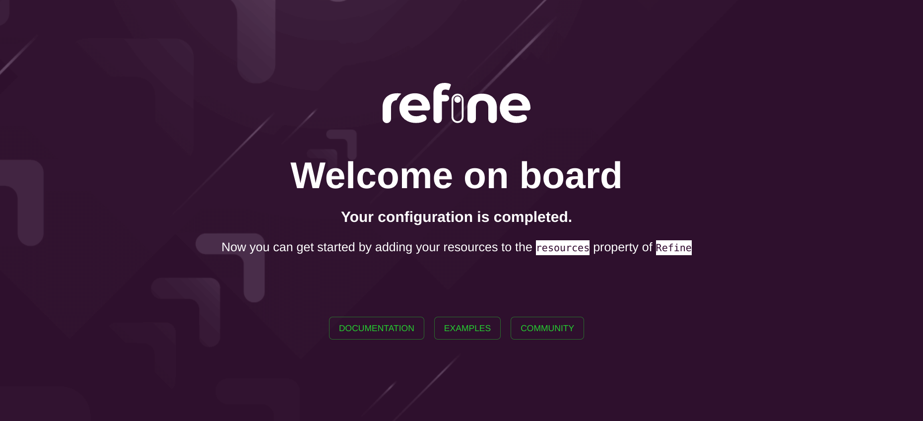 refine project template landing page
