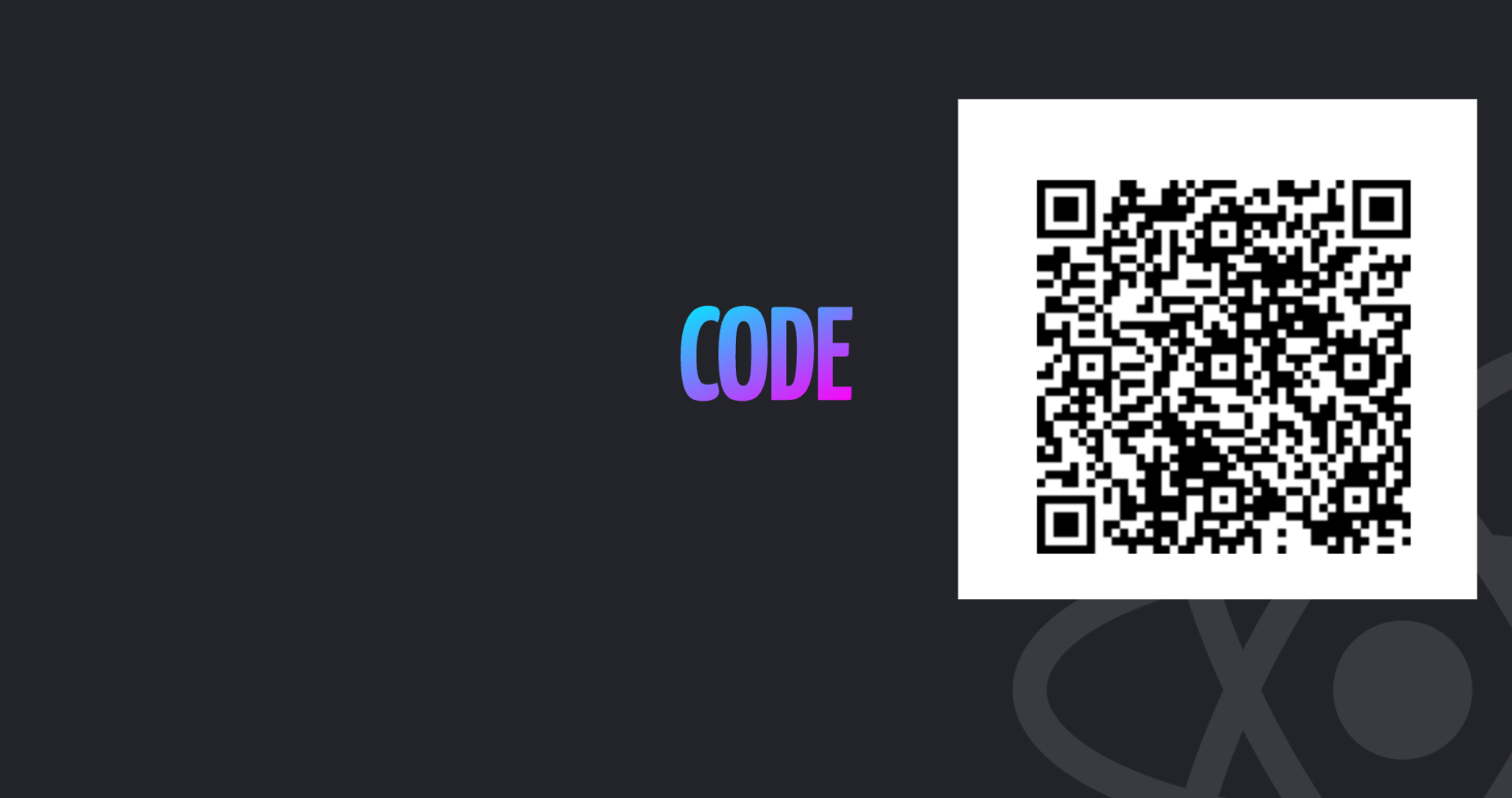 A QR code that links users to codepen link