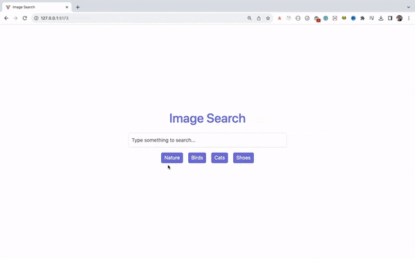 Displayed Images When Clicked On Quick Search Icon