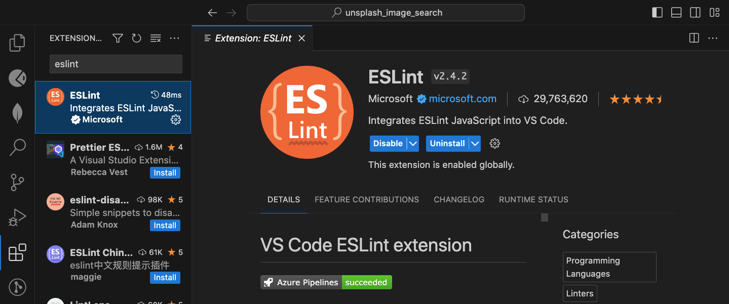VS Code ESLint Extension