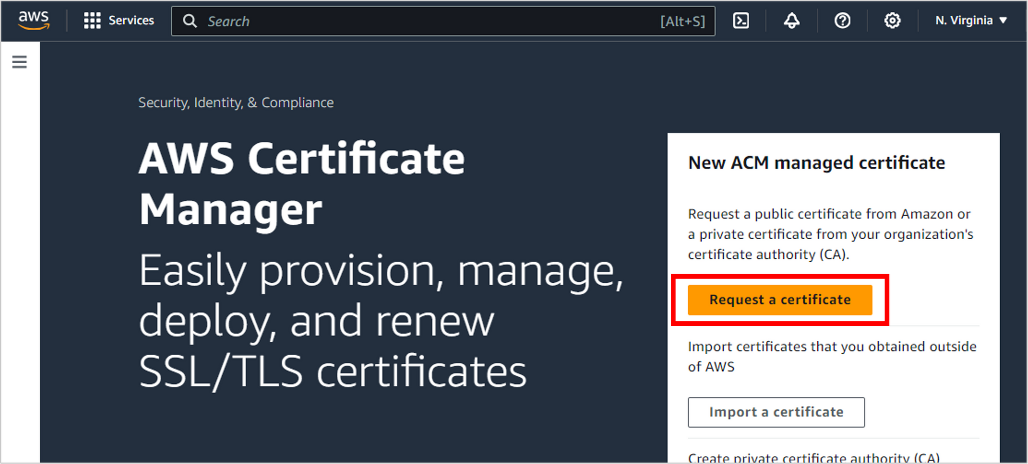 Request-a-certificate