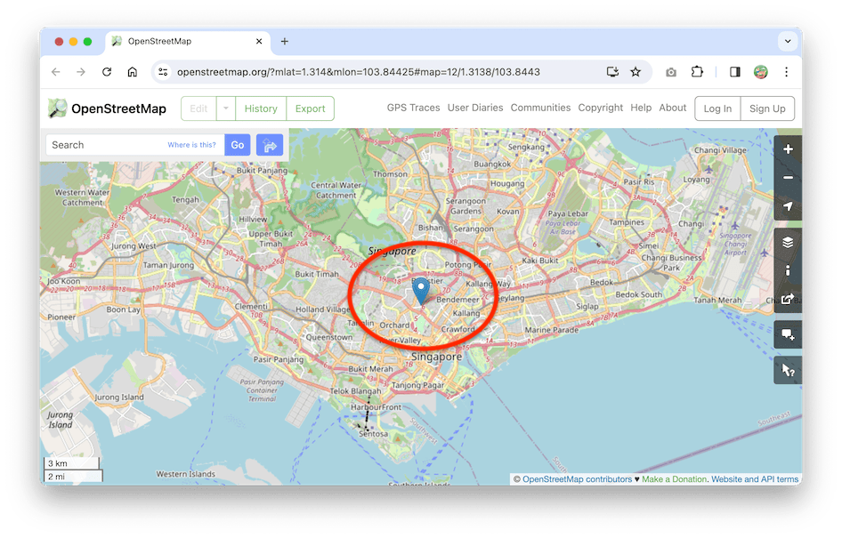 OpenStreetMap Using Geolocation API data