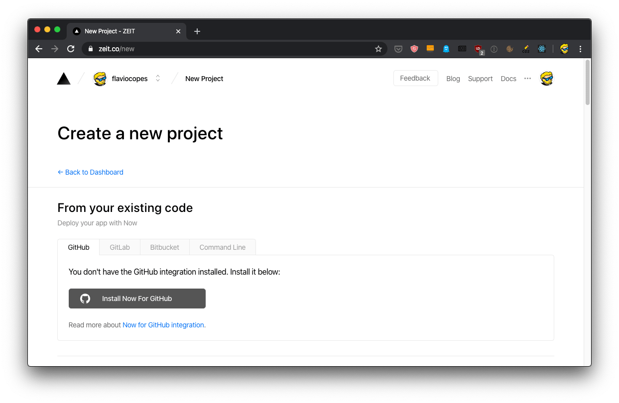 zeit-now-install-now-from-github