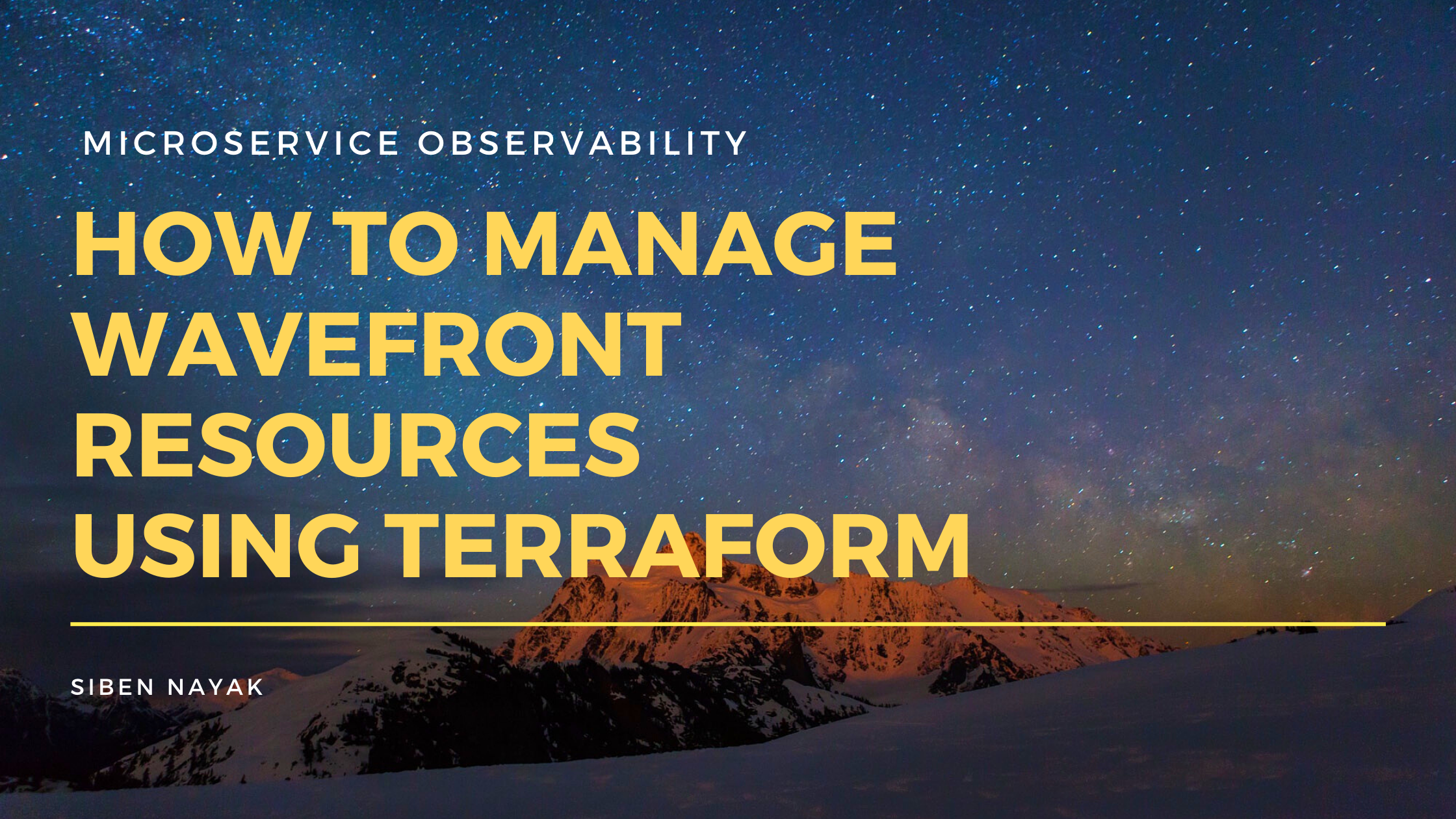 How to Manage Wavefront Resources using Terraform