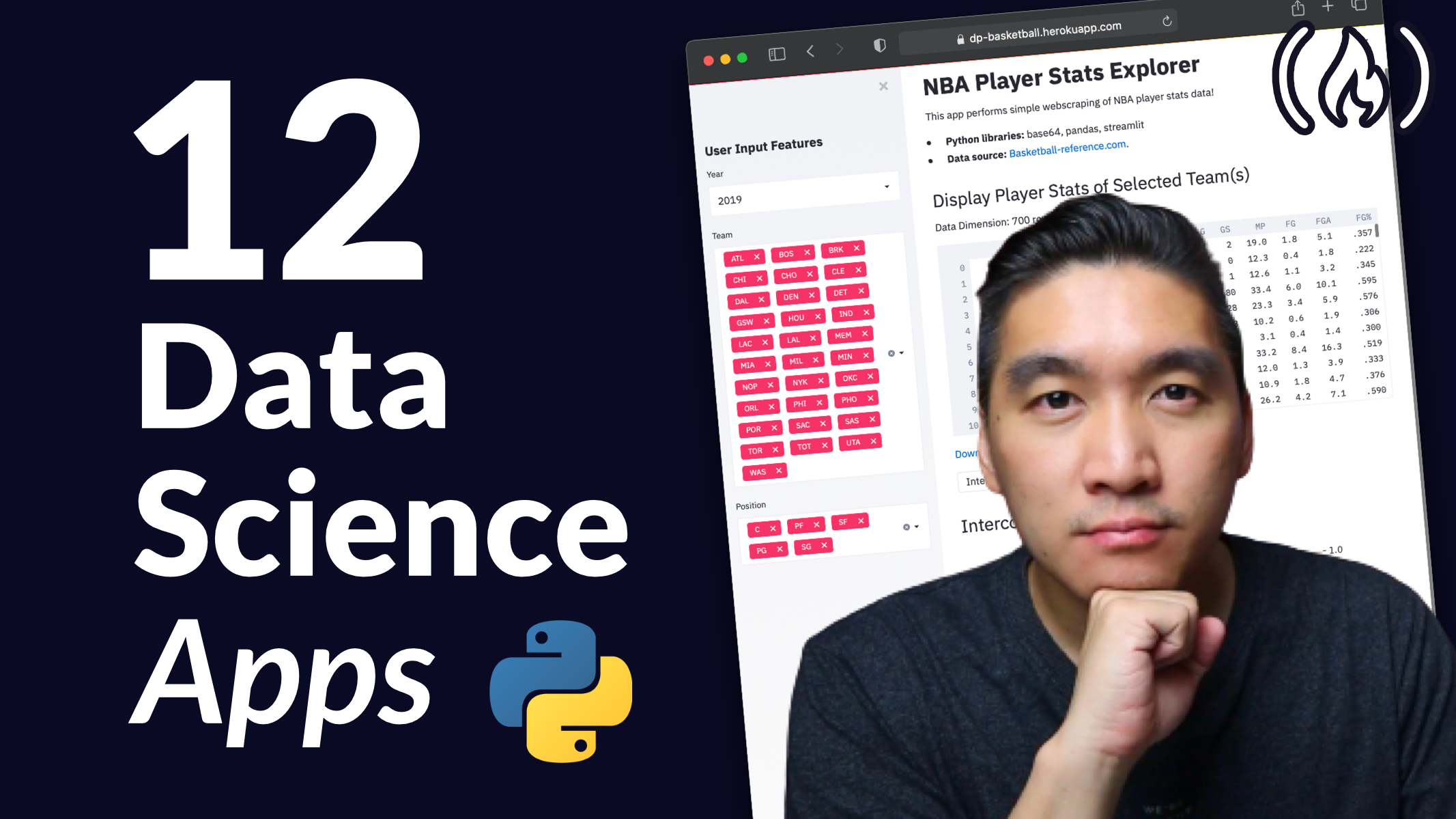 Build 12 Data Science Apps with Python and Streamlit