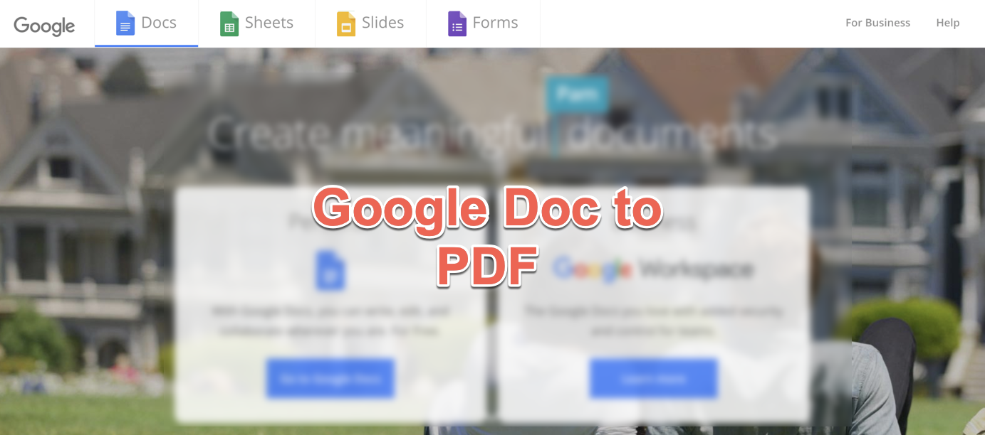 How to Save a Google Doc as a PDF