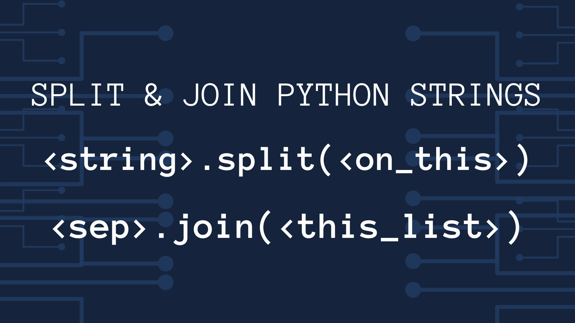 Python String split() and join() Methods – Explained with Examples