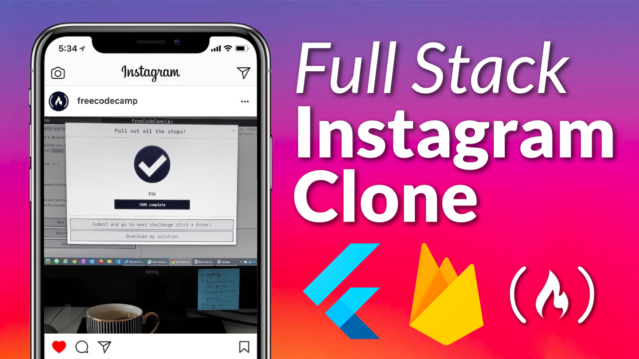 Code a Full Stack Instagram Clone with Flutter and Firebase