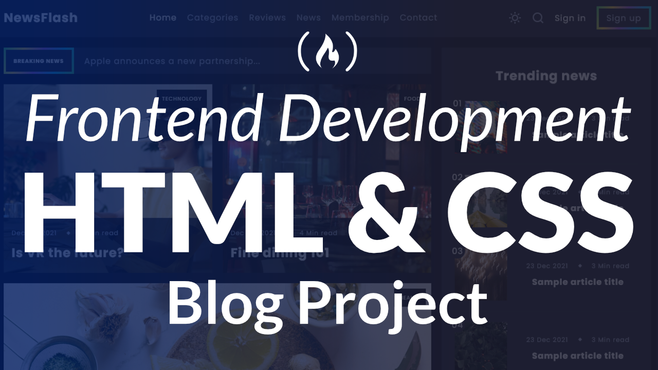 Frontend Development Project - Create a Blog with HTML & CSS