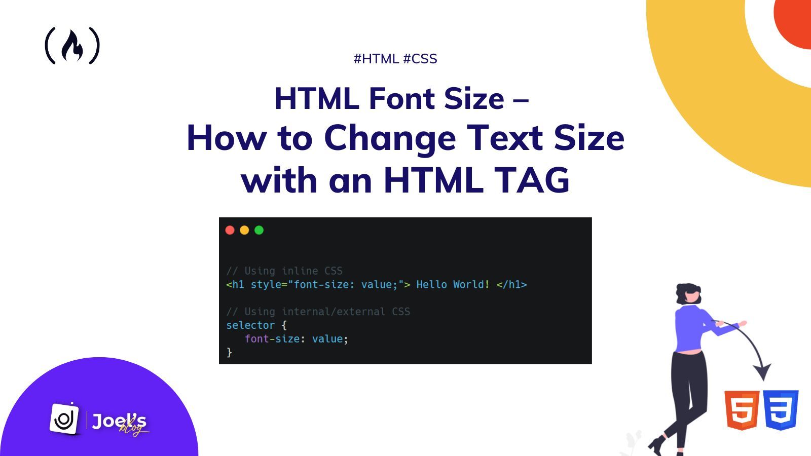 HTML Font Size – How to Change Text Size with an HTML Tag