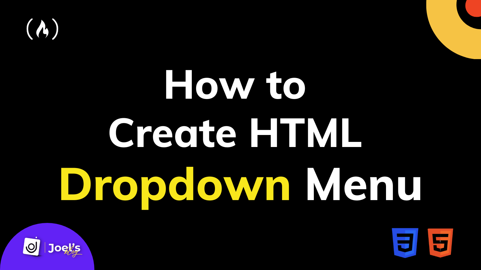 HTML Drop-down Menu – How to Add a Drop-Down List with the Select Element