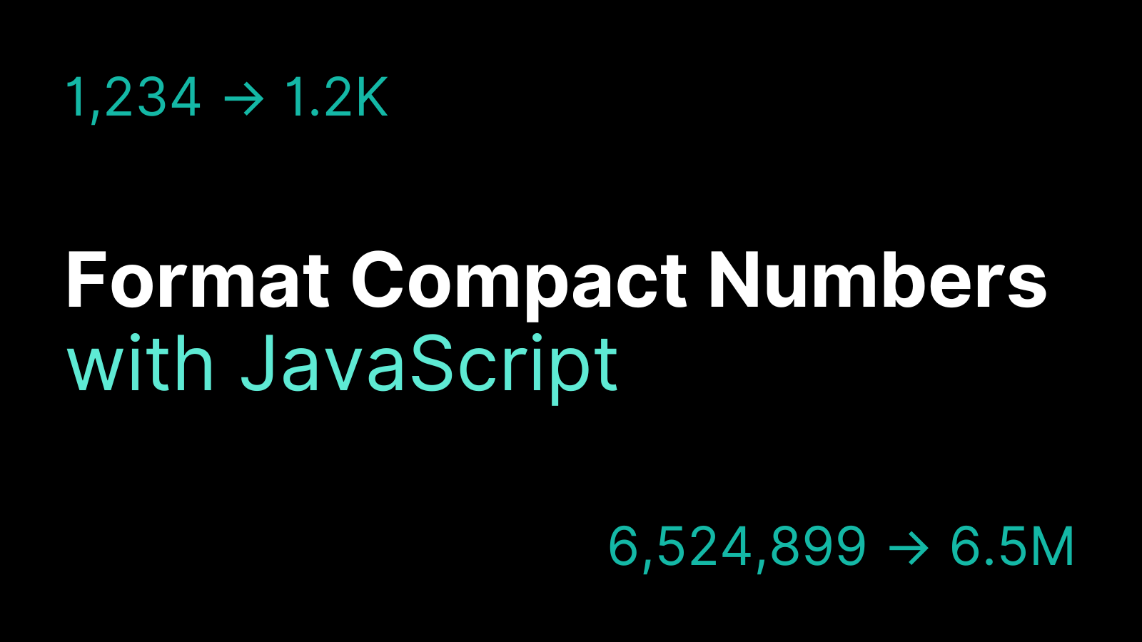 How to Format Compact Numbers with the JavaScript Internationalization API