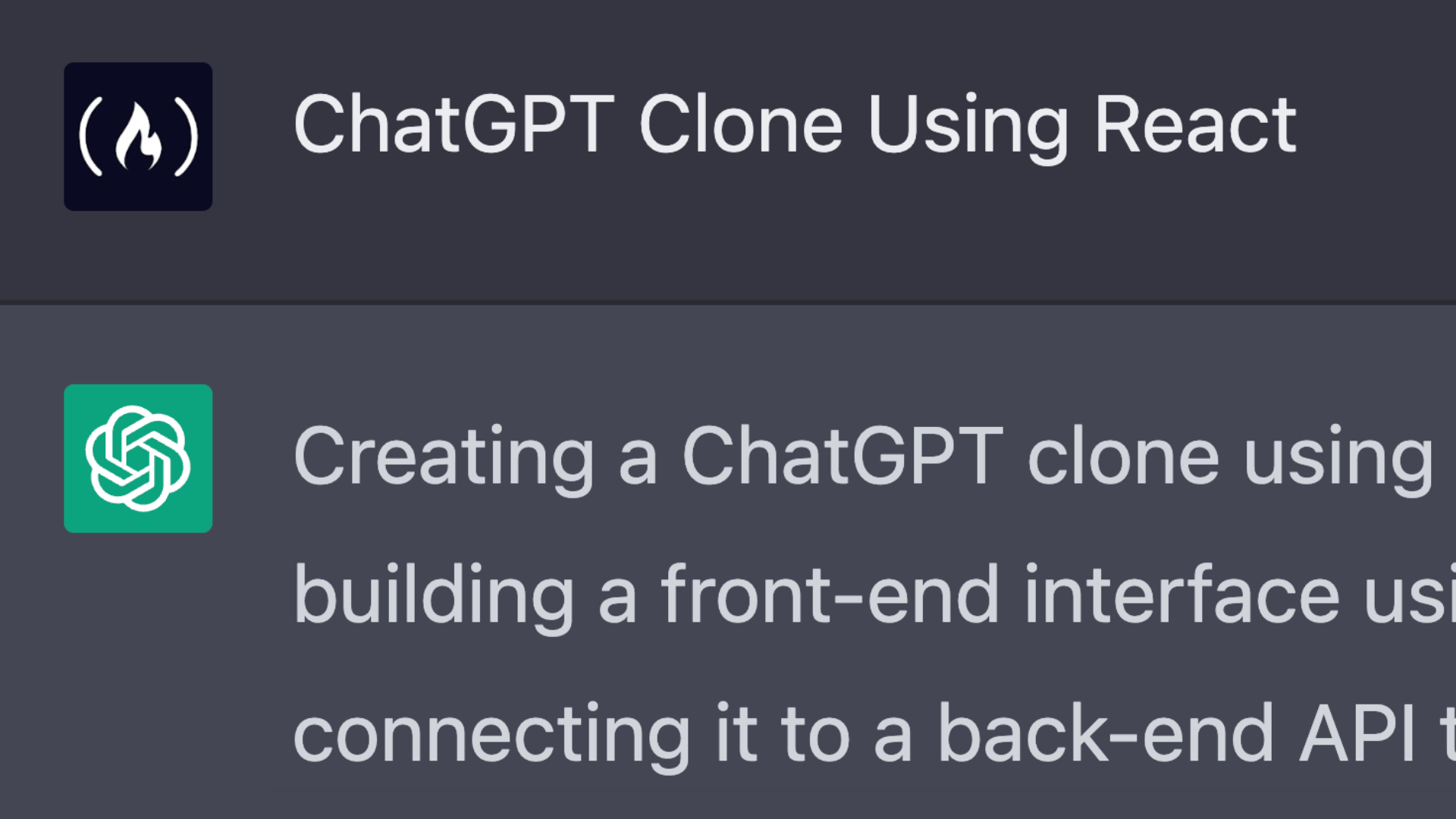 ChatGPT React Course – Code Your Own ChatGPT Clone