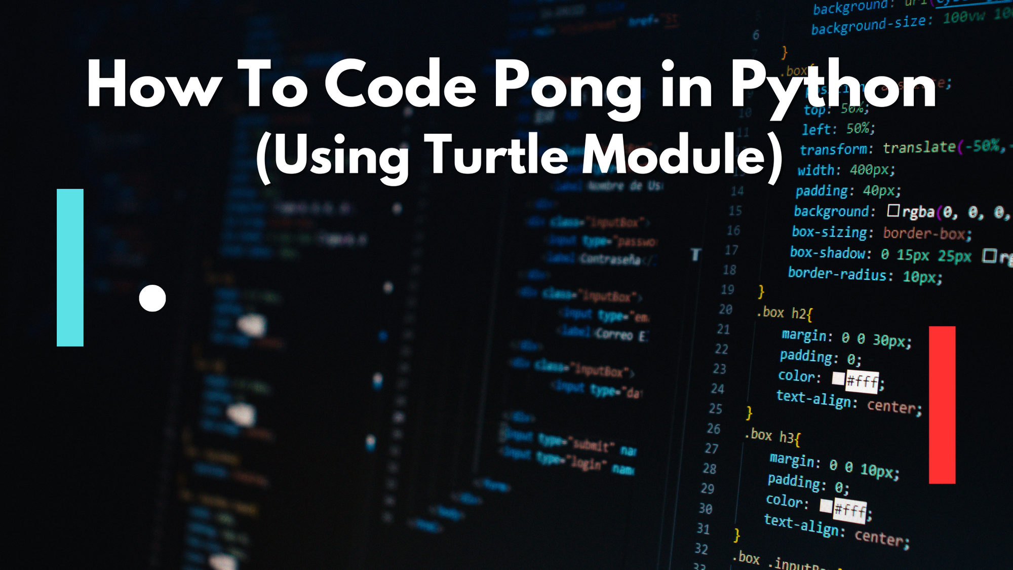 How to Code Pong in Python – a Step-By-Step Tutorial with Turtle