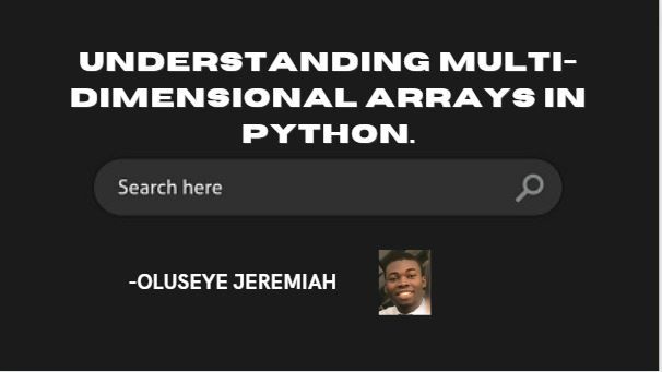 Multi-Dimensional Arrays in Python – Matrices Explained with Examples