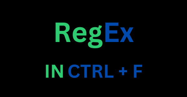 How to Use Regular Expressions in CTRL F