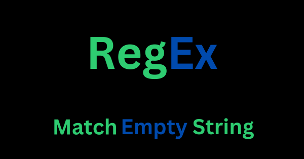 How to Include Empty String in RegEx