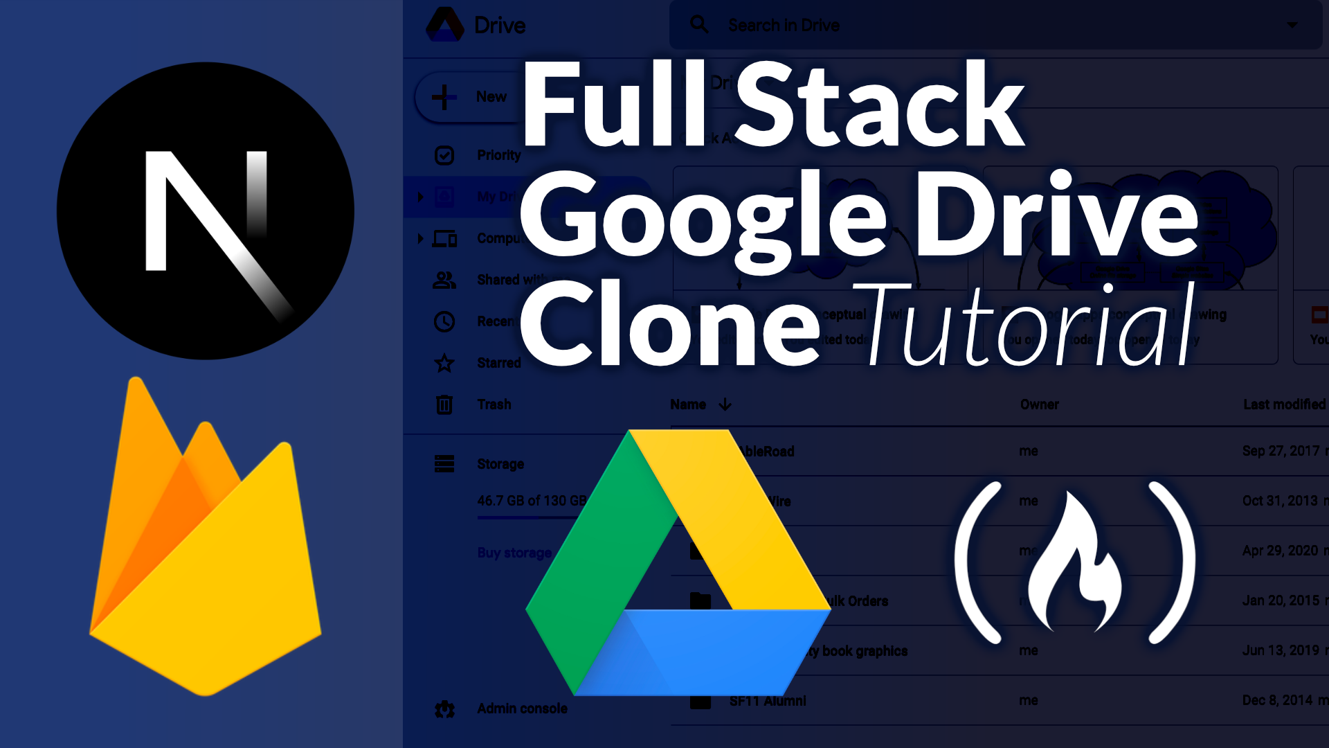 Image for Full Stack Web Dev with Next.js & Firebase – Google Drive Clone