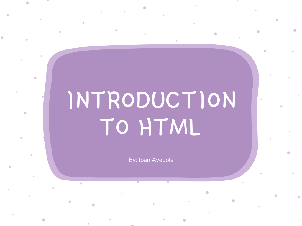 An Introduction to HTML for Beginners
