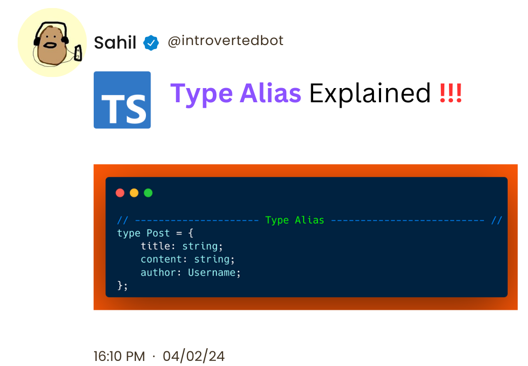 How Type Aliases work in TypeScript – Explained with Code Examples