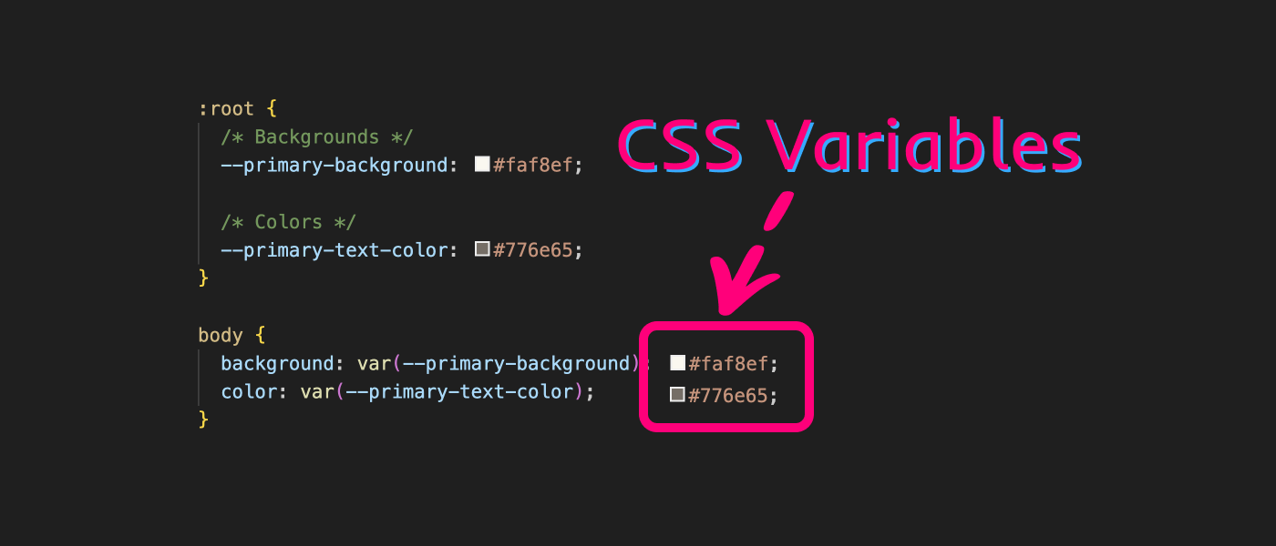 Image for How To Use CSS Variables – Explained with Code Examples