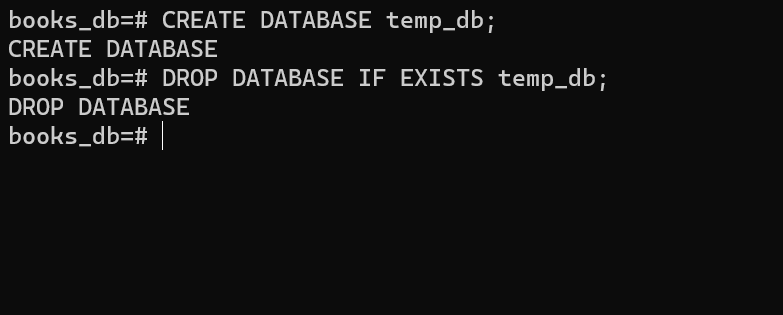 Deleting a database