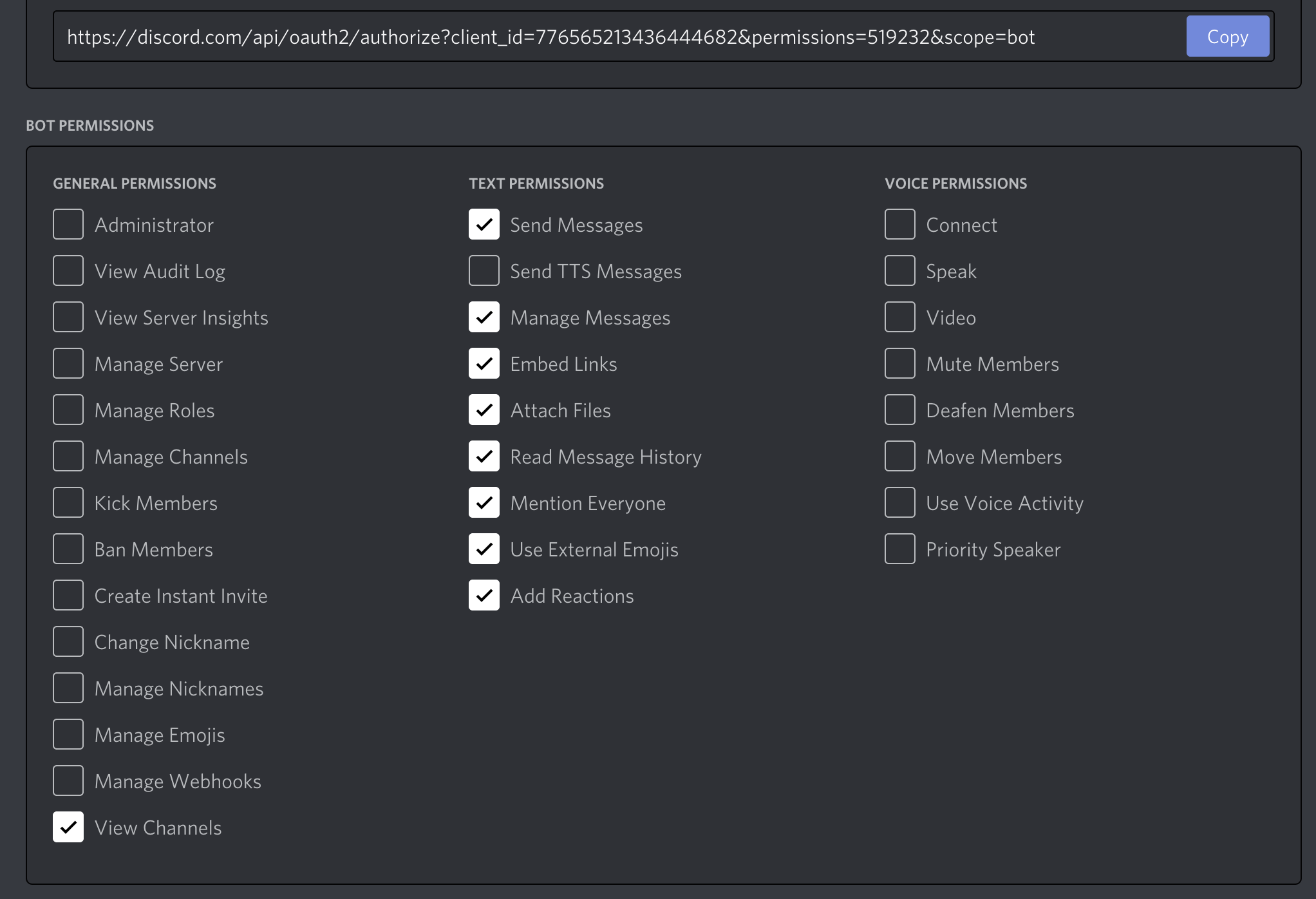 DISCORD, Programação