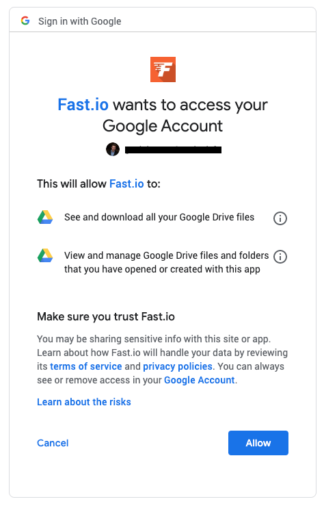 fast-io-allow-google